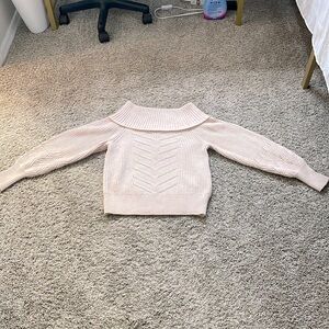 Blush sweater-adjustable neck-shoulderless, one shoulder or none, brand new